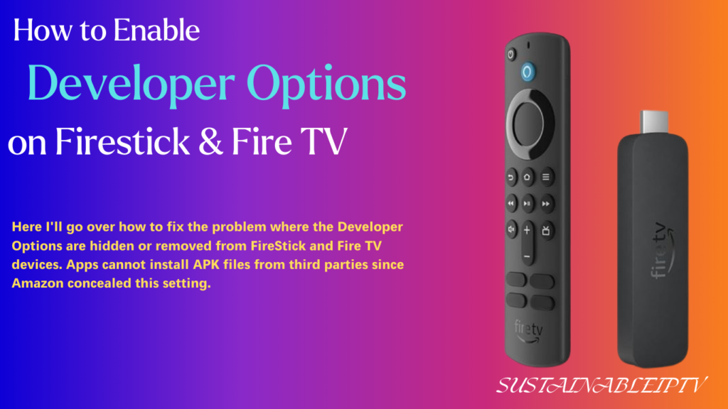 Enable Developer Options on Firestick & Fire TV